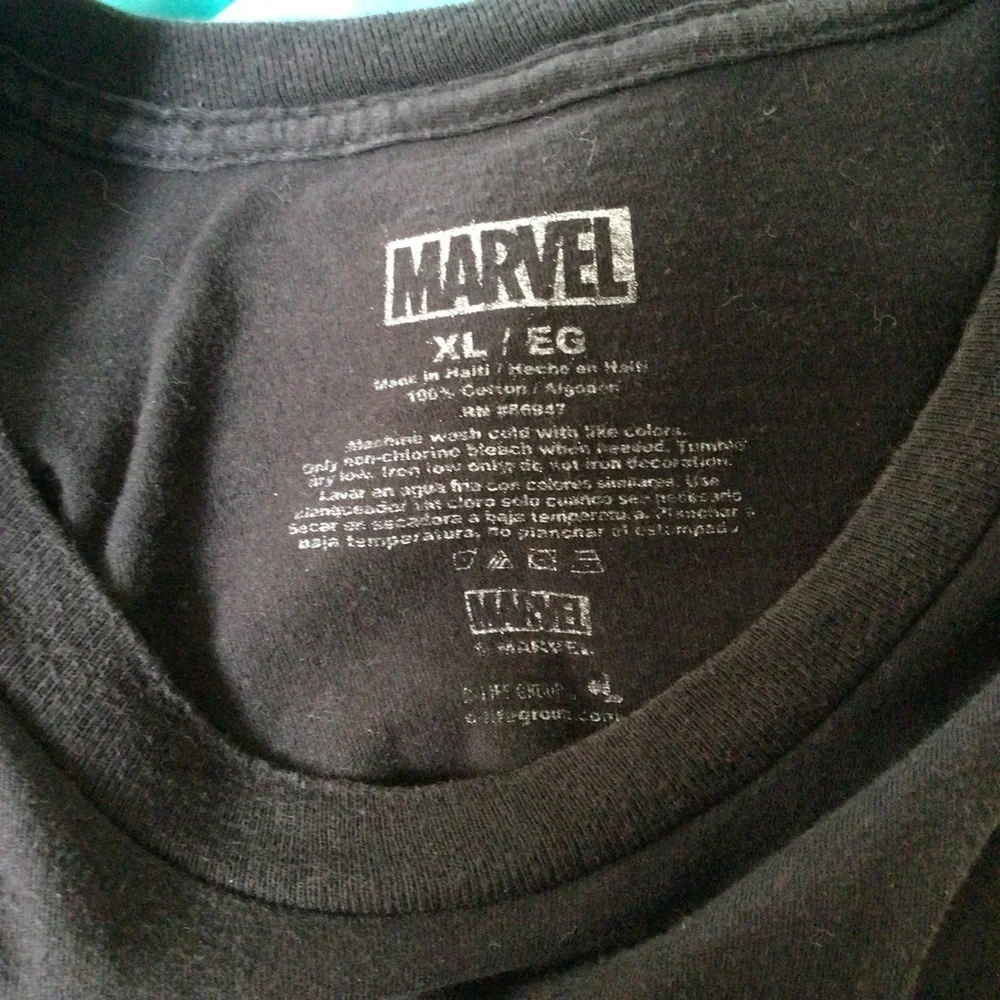 Marvel Black Short Sleeve Super Hero Spider Man Hulk Thor T-Shirt Comic Size XL